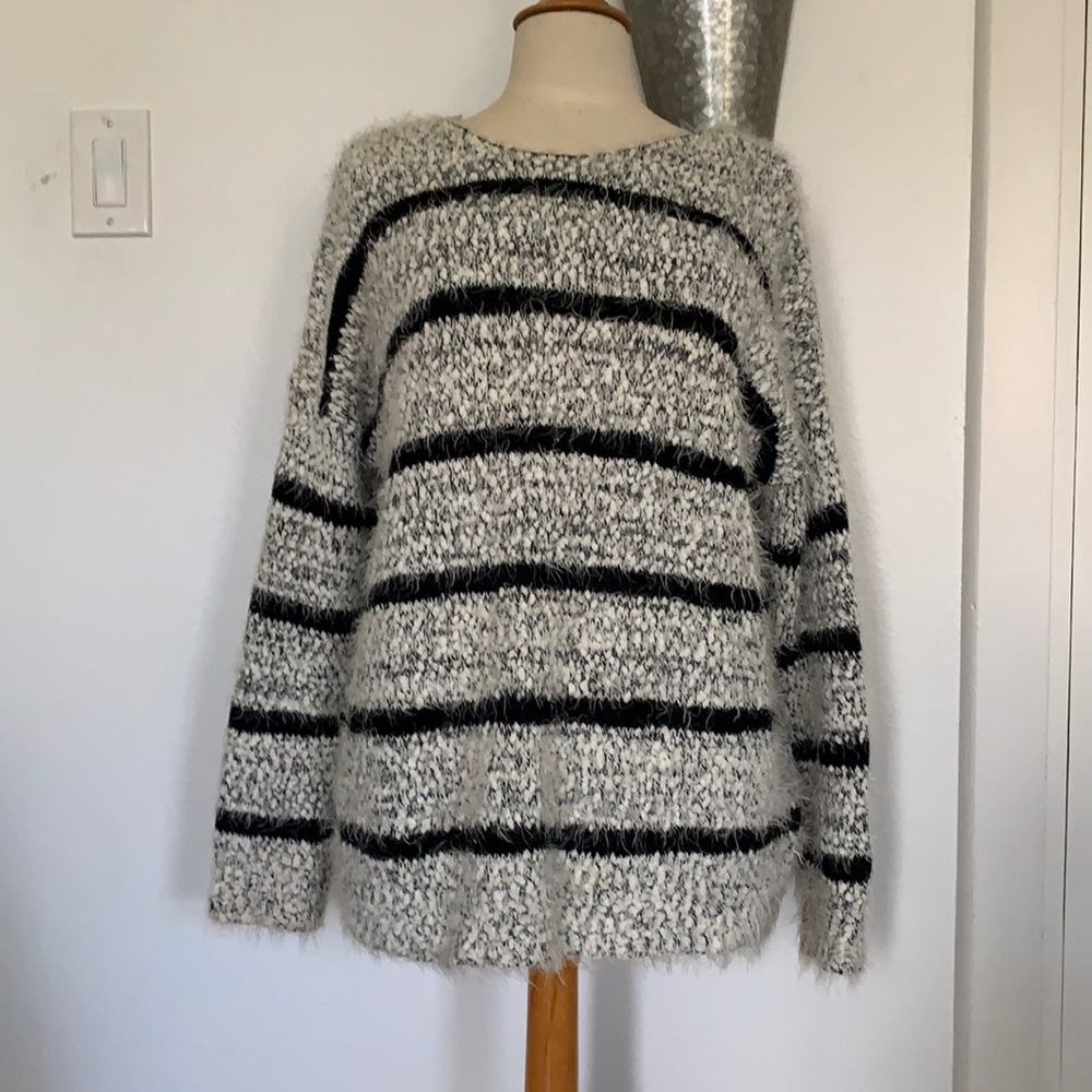 Calvin Klein black and white sweater